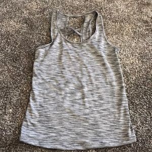 Grey and white tank top
